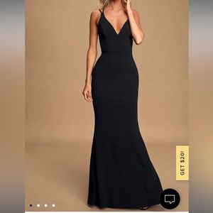 Lulus All This Allure Black Strappy Mermaid Maxi Dress